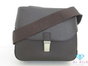 Louis Vuitton Monogram Glace Charlie Dark Brown Leather LV Camera Bag Crossbody